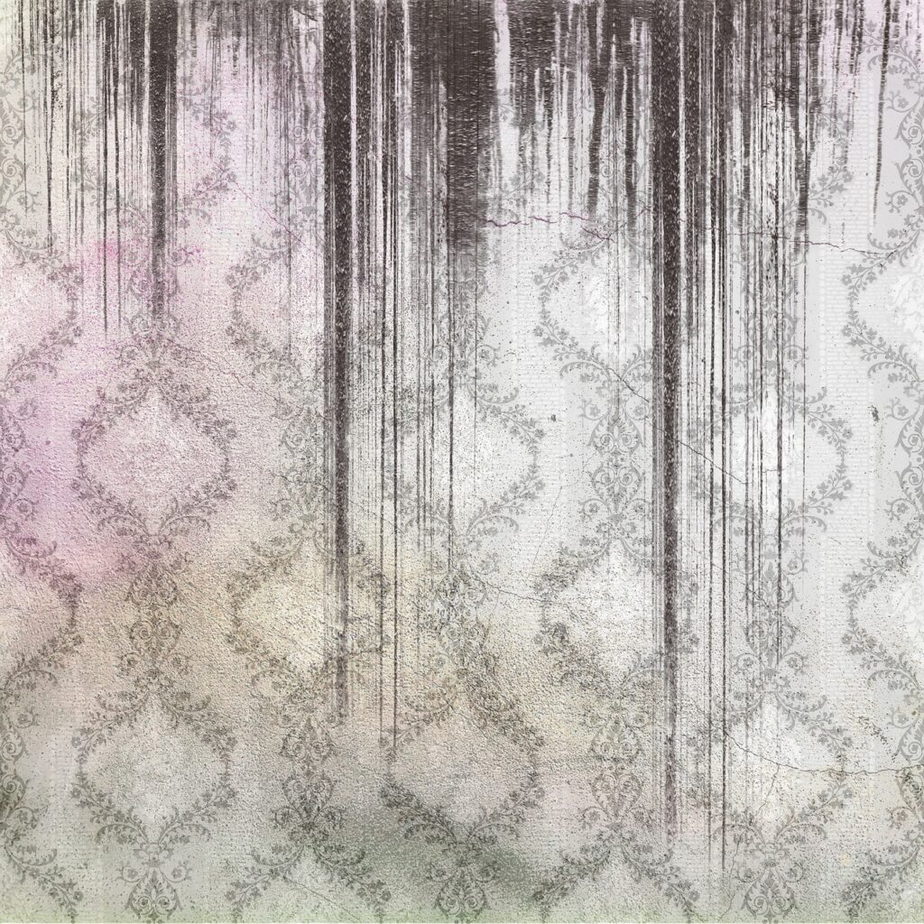 Mould growth on a damp wall, stock photo for illustration